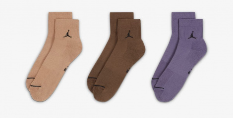 Носки Nike UJ Ed Cush Poly Ankle 3Pr 144 Бежевый, Коричневый, Фиолетовый Унисекс 38-42