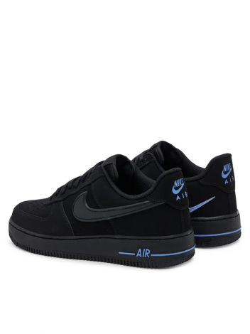 Кросівки Nike AIR FORCE 1 07 LOW 'RUBBER SWOOSH' чорно-сині HV6223-001