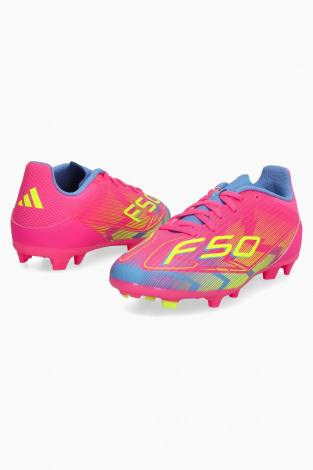 Детские бутсы adidas F50 League FG/MG Junior - розовый