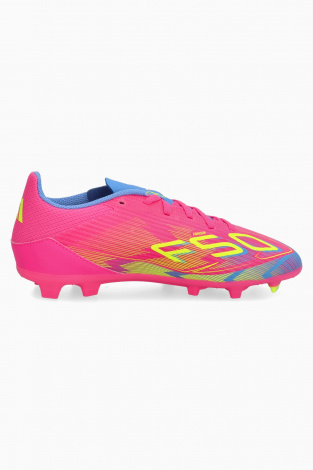Детские бутсы adidas F50 League FG/MG Junior - розовый