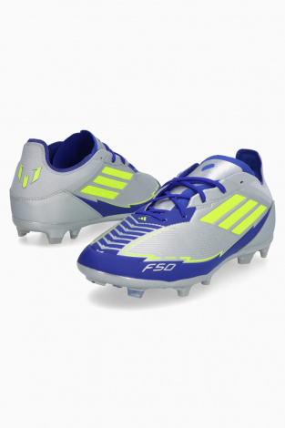 Детские бутсы adidas F50 Elite Messi FG Junior - Серебряный
