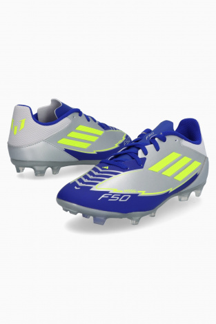 Детские бутсы adidas F50 League Messi FG/MG Junior - Серебряный