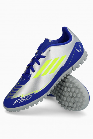 Дитячі сороконіжки adidas F50 Club Messi TF Junior - срібло
