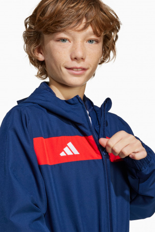 Дитяча кофта adidas Tiro 25 Essentials Woven Junior - темно-синій