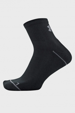 Шкарпетки Under Armour MEN'S PHENOM QTR біло-чорно-червоні (3 пари) 1329352-600