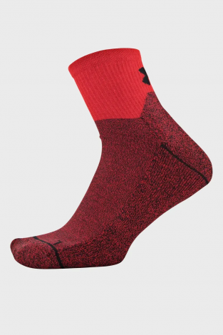 Шкарпетки Under Armour MEN'S PHENOM QTR біло-чорно-червоні (3 пари) 1329352-600