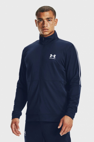 Кофта Ua Pique Track Jacket 1366202-408 Under Armour S Темно-Синій
