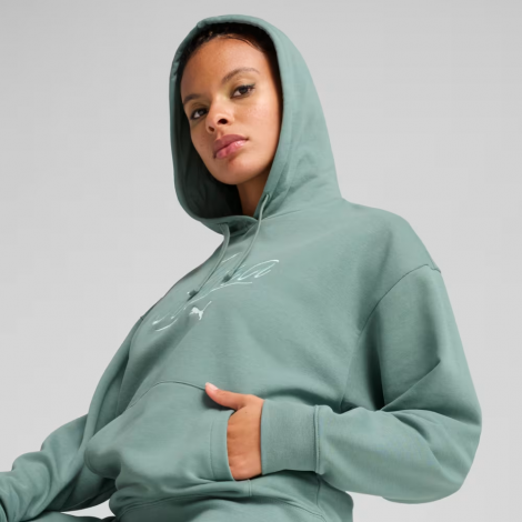 Толстовка Script Comfort Hoodie 68498330 Puma L Зелений