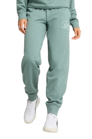 Брюки Спортивные Script Comfort Sweatpants 68498530 Puma L Зеленый