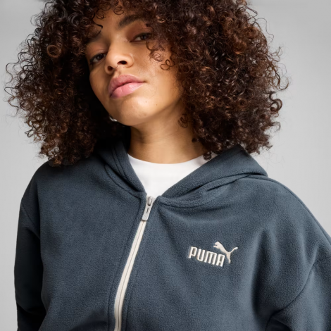 Кофта Ess Elevated Full-Zip Hoodie 68531525 Puma L Темно-Сірий
