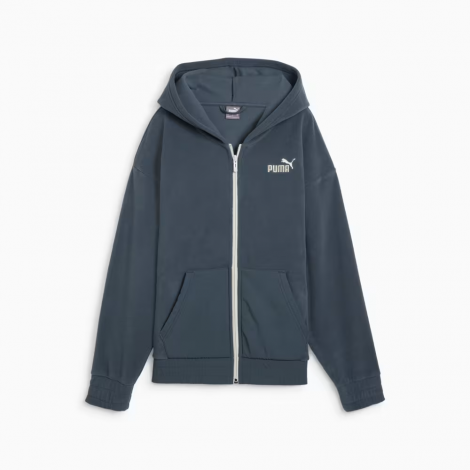 Кофта Ess Elevated Full-Zip Hoodie 68531525 Puma L Темно-Сірий