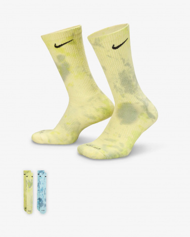Шкарпетки Nike EVERYDAY PLUS CUSHIONED CREW 2-PAIRS жовто-блакитні (2 пари) FJ0747-906