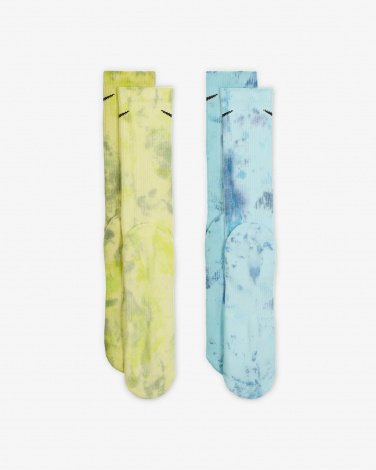 Шкарпетки Nike EVERYDAY PLUS CUSHIONED CREW 2-PAIRS жовто-блакитні (2 пари) FJ0747-906