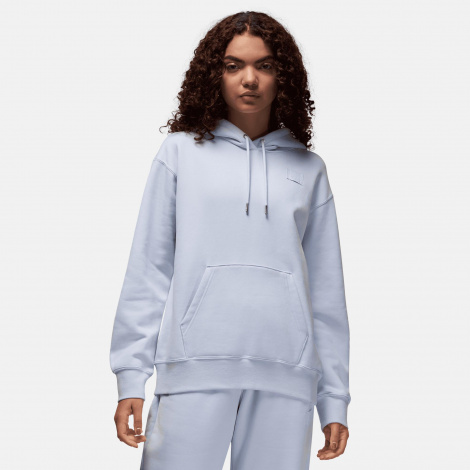 Худі жіноче Nike JORDAN FLIGHT FLEECE SATIN-LINED PULLOVER HOODIE світло-сіре FV7050-085