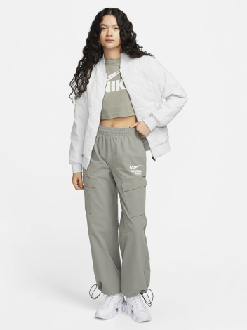 Футболка W Nsw Crop Tee Gls Fz4635-053 Nike M Темно-Серый