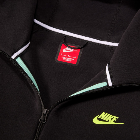 Худі Nike Tech Fleece (Чорно-Салатове)