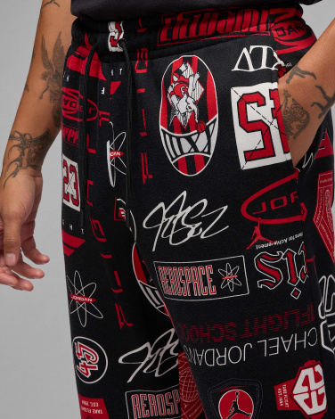 Спортивні штани Nike JORDAN ESSENTIALS PRINTED FLEECE чорні HM7257-010