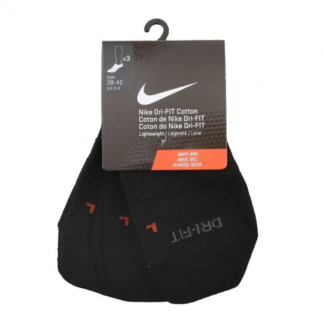 Шкарпетки Nike Nike 3PRPK DRI FIT LIGHTWEIGHT 3PR чорні (3 пари) SX4846-001
