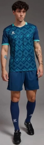 Комплект футбольної форми Kelme ARGO темно-синьо-бірюзовий 8151ZB1006.4021