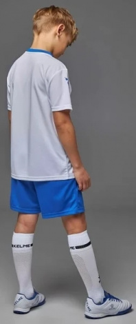 Комплект футбольной формы детский Kelme BURGOS бело-синий 8251ZB3003.9100