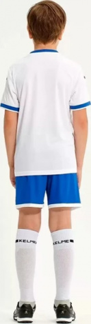 Комплект футбольной формы детский Kelme PALMA бело-синий 8151ZB3001.9100