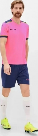 Комплект футбольної форми Kelme SEGOVIA рожево-темно-синій 8351ZB1158.9914
