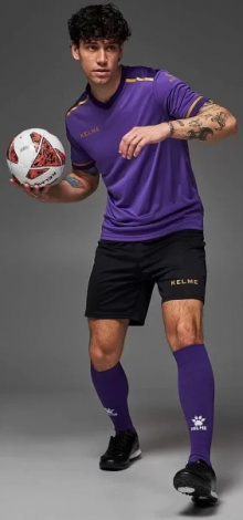 Комплект футбольной формы Kelme SEGOVIA фиолетово-черный 8351ZB1158.9510