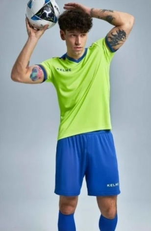Комплект футбольной формы Kelme SEGOVIA салатово-синий 8351ZB1158.9918