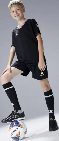 Комплект футбольной формы детский Kelme FARO черно-светло-розовый 8451ZB3246.9000