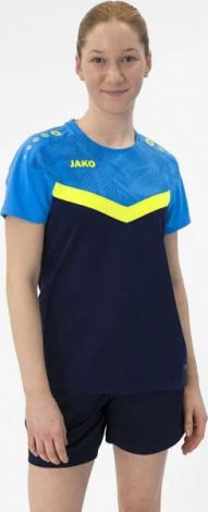 Футболка женская Jako ICONIC темно-сине-желто-синяя 6124-914