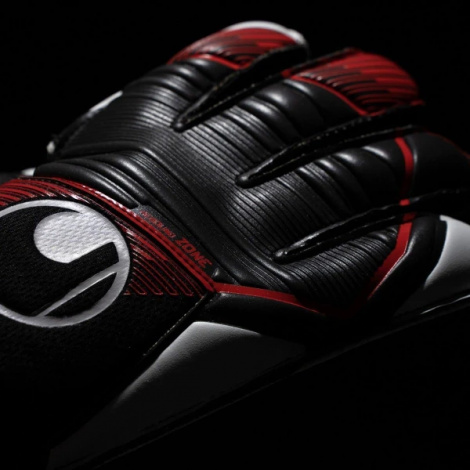 Вратарские перчатки Uhlsport POWERLINE SOFT PRO черно-красно-белые 1011311 01