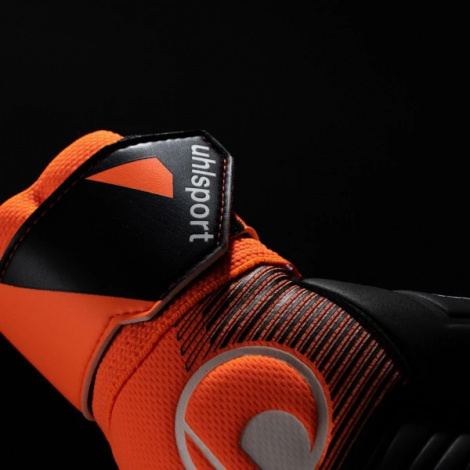 Воротарські рукавички Uhlsport SOFT RESIST+ чорно-жовтогарячі 1011318 01