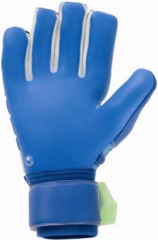 Вратарские перчатки Uhlsport FANGMASCHINE AQUASOFT HN ION-MASK сине-бело-зеленые 1000378 01