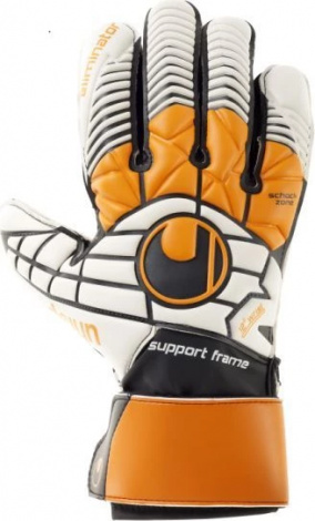 Воротарські рукавички Uhlsport ELIMINATOR SOFT SF оранжево-чорно-білі 1000171 01