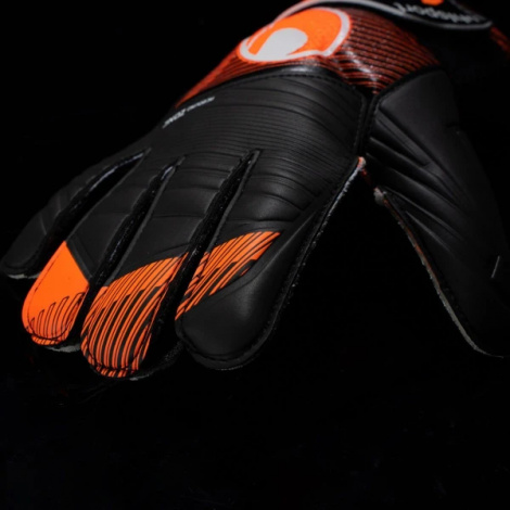 Воротарські рукавички Uhlsport STARTER RESIST+ чорно-жовтогарячі 1011319 01