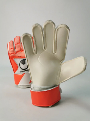 Воротарські рукавички Uhlsport STARTER SOFT #306 біло-жовтогарячі 1011173 02 2020