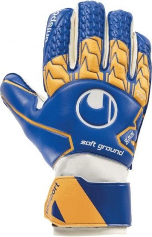 Воротарські рукавички Uhlsport SOFT RF синьо-оранжево-білі 1011075 01