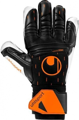 Воротарські рукавички Uhlsport SPEED CONTACT SOFT PRO чорно-біло-жовтогарячі 1011268 01