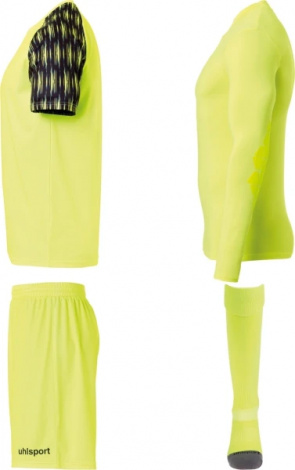 Комплект вратарской формы детский Uhlsport REACTION GOALKEEPER SET желто-черный 1003667 03