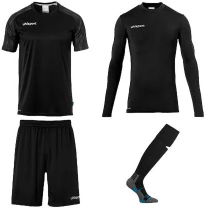 Комплект вратарской формы детский Uhlsport REACTION GOALKEEPER SET черный 1003667 01