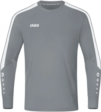 Вратарская кофта джерси детская Jako POWER серо-белая 8923-840