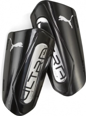 Щитки футбольні Puma ULTRA LIGHT FOOTBALL STRAP SHINGUARDS чорно-срібні 030992-03
