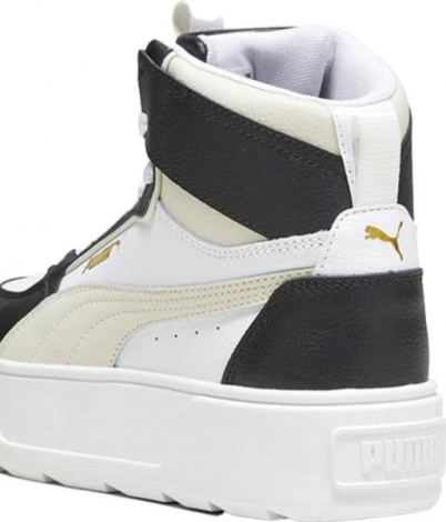 Кроссовки детские Puma KARMEN REBELLE MID JR черно-белые 38872908