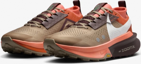 Кроссовки для трейлраннинга Nike ZOOMX ZEGAMA 2 TRAIL коричнево-оранжевые HQ3768-200
