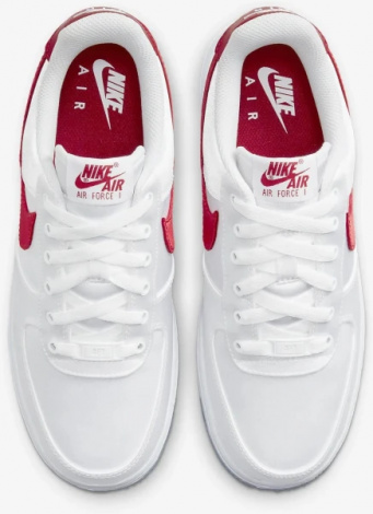 Кроссовки женские Nike W AIR FORCE 1 07 ESS SNKR бело-красные DX6541-100