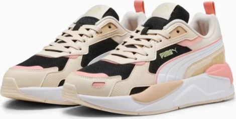 Кроссовки женские Puma X-RAY 3 бежево-черно-светло-розовые 39906413