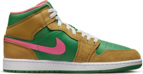 Кросівки Nike AIR JORDAN 1 MID SE коричнево-зелені DX4332-700