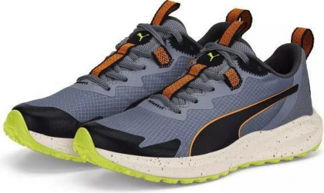 Кроссовки беговые Puma TWITCH RUNNER TRAIL сине-оранжево-черные 37696102