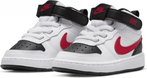 Кроссовки детские Nike COURT BOROUGH MID 2 (TDV) красно-черно-белые CD7784-110
