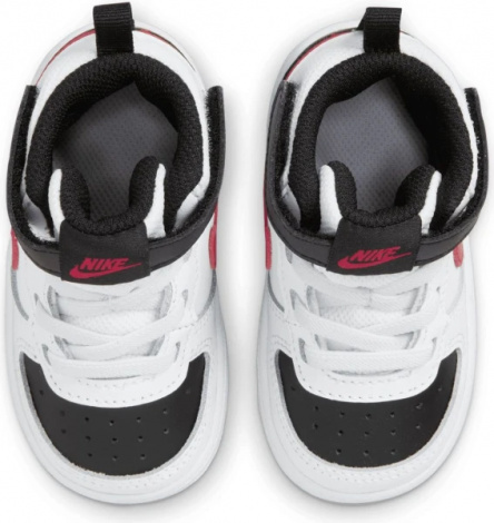 Кроссовки детские Nike COURT BOROUGH MID 2 (TDV) красно-черно-белые CD7784-110
